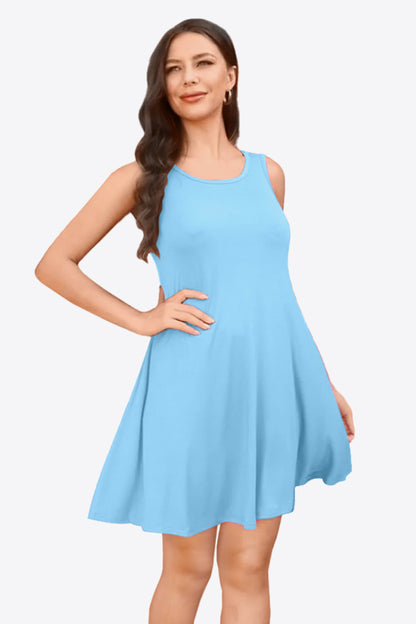 Full Size Round Neck Sleeveless Dress with Pockets - More Colors! - In Style Chics Boutique LLC