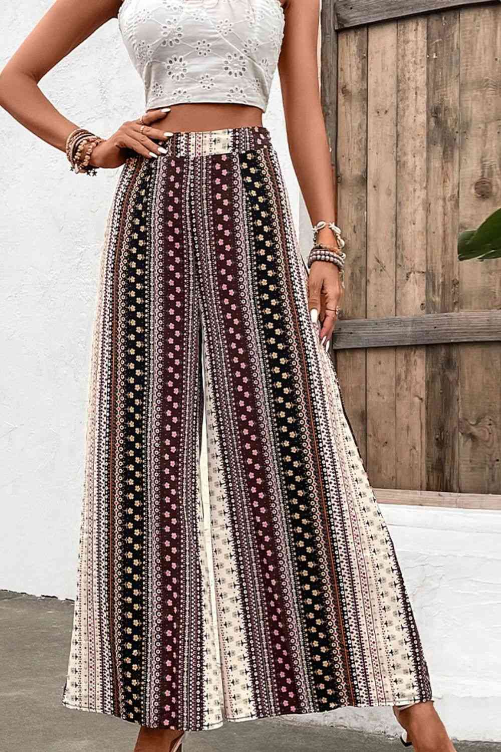 Floral High Waist Wide Leg Pants - In Style Chics Boutique