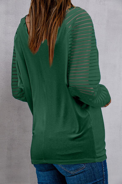 LUCKY V-Neck Raglan Sleeve Blouse - In Style Chics Boutique LLC