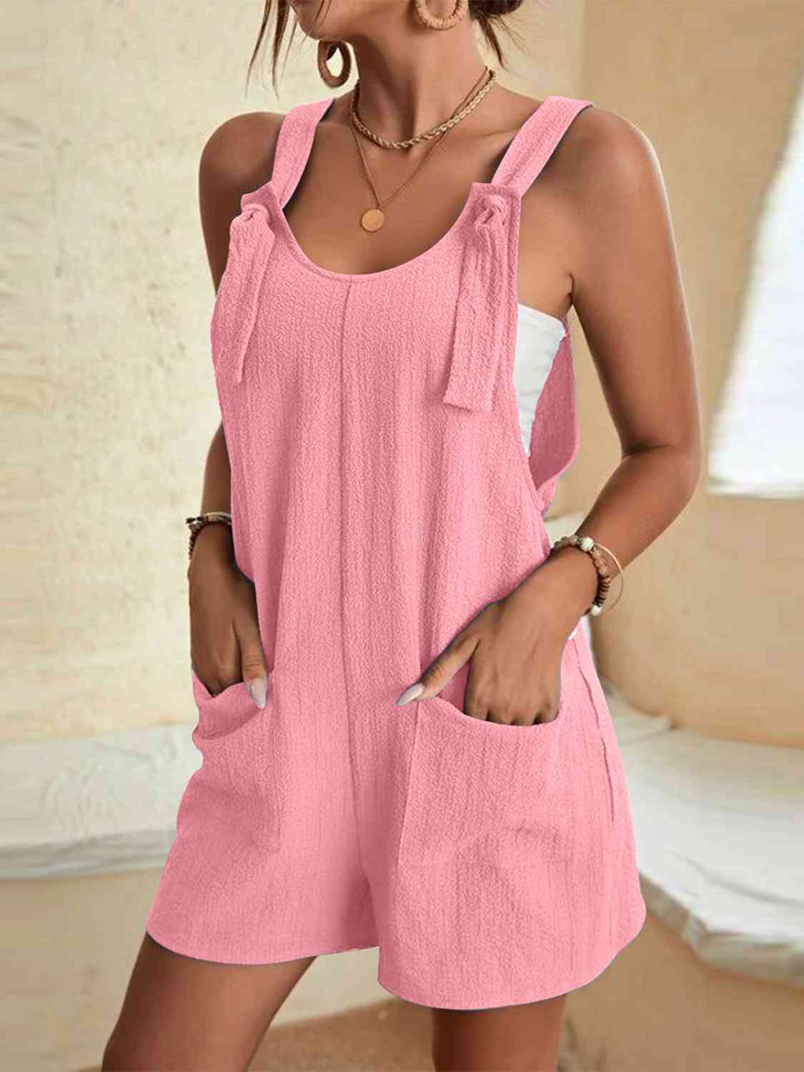 Full Size Scoop Neck Romper with Pockets - More Colors! - In Style Chics Boutique LLC