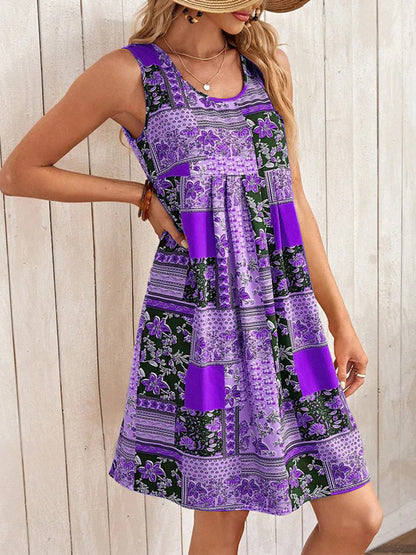 Printed Sleeveless Mini Dress - More Colors! - In Style Chics Boutique LLC